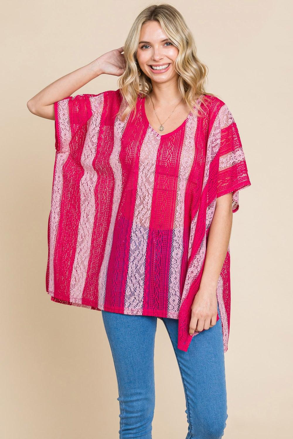 Cotton Bleu by Nu Label V Neck Drop Shoulder Oversize Top Carauana Store