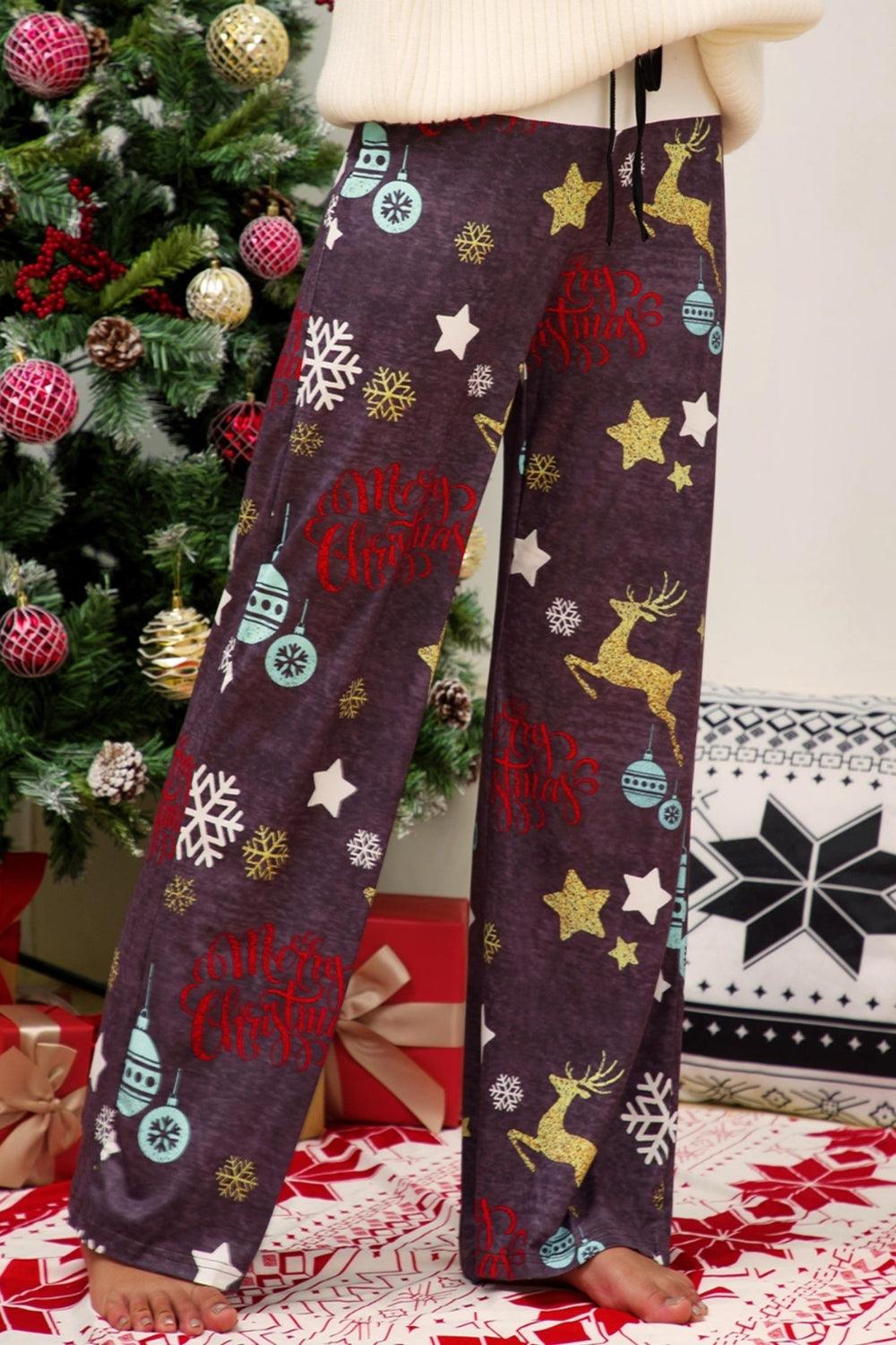 Christmas Straight Leg Pants Carauana Store