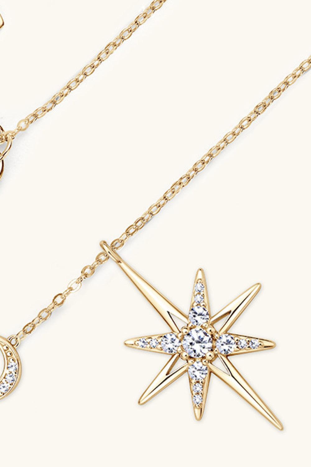 Moissanite 925 Sterling Silver Necklace Carauana Store