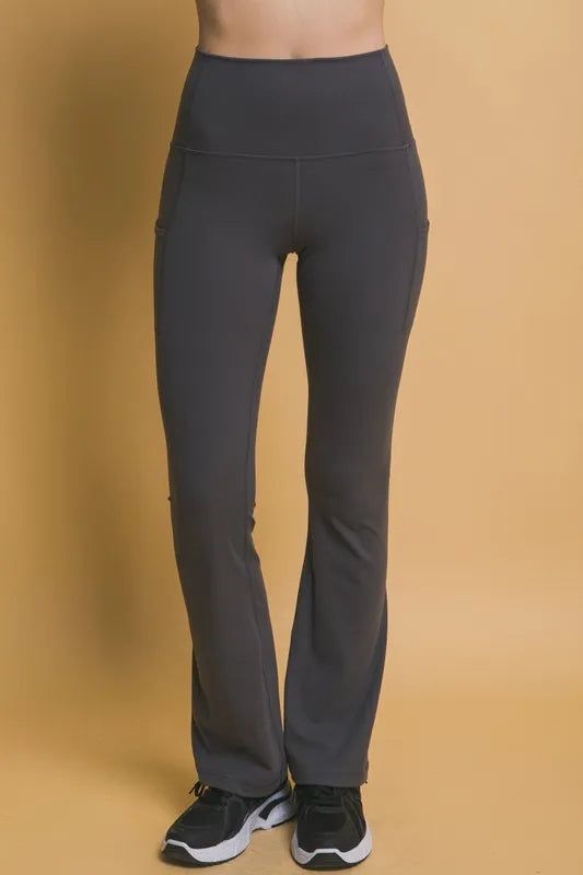 Love Tree High Waist Flare Leggings with Side Pockets Carauana Store