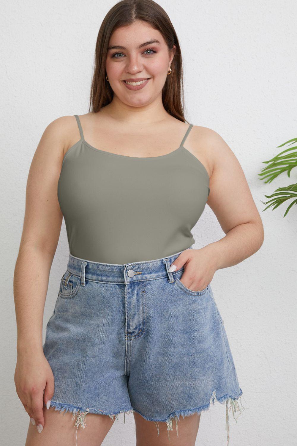 Basic Bae Full Size Round Neck Slim Cami Carauana Store