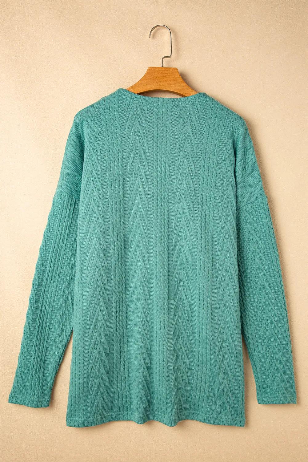 Textured Open Front Cover Up with Pockets Carauana Store