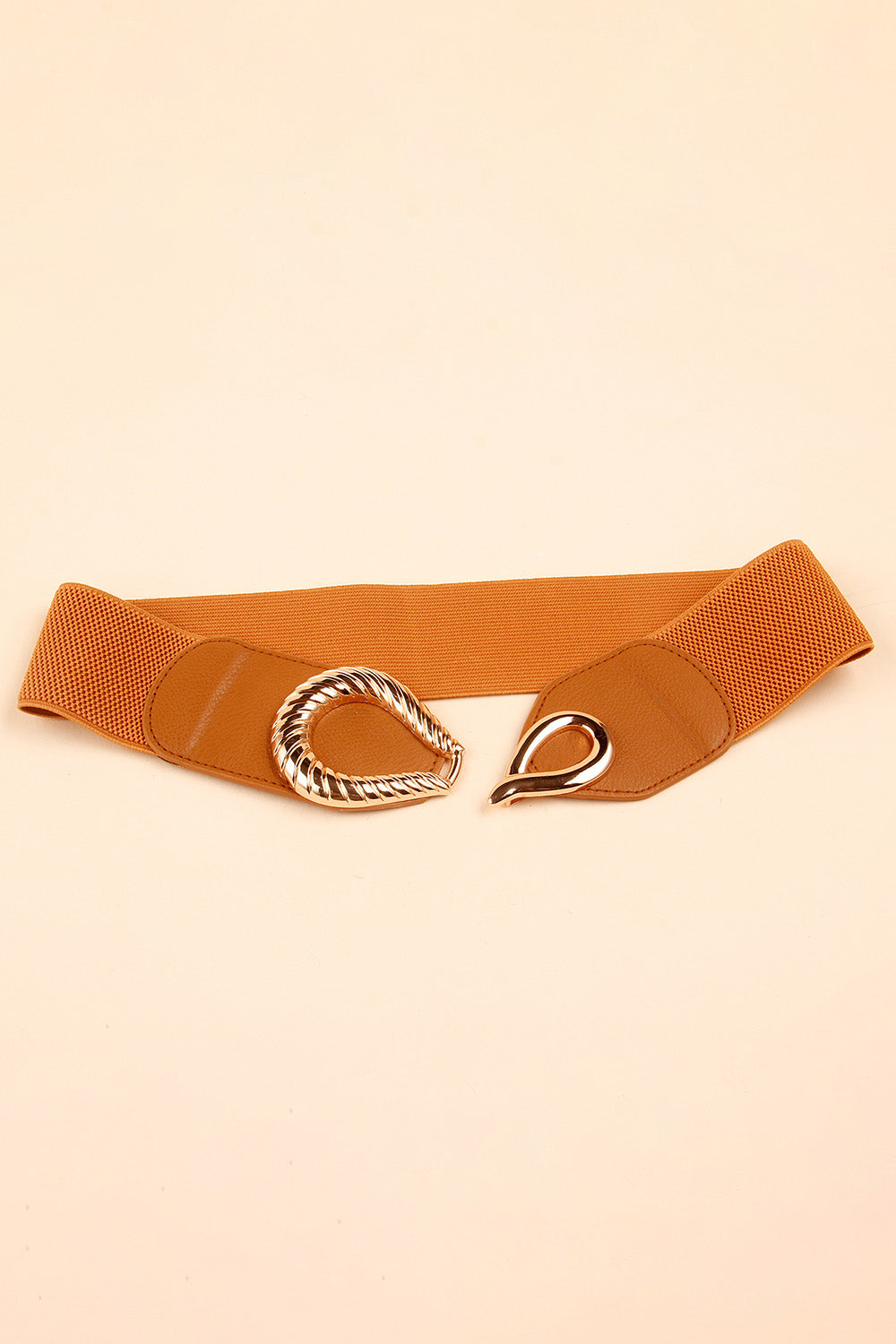 Ribbed Alloy Buckle Elastic Belt Carauana Store