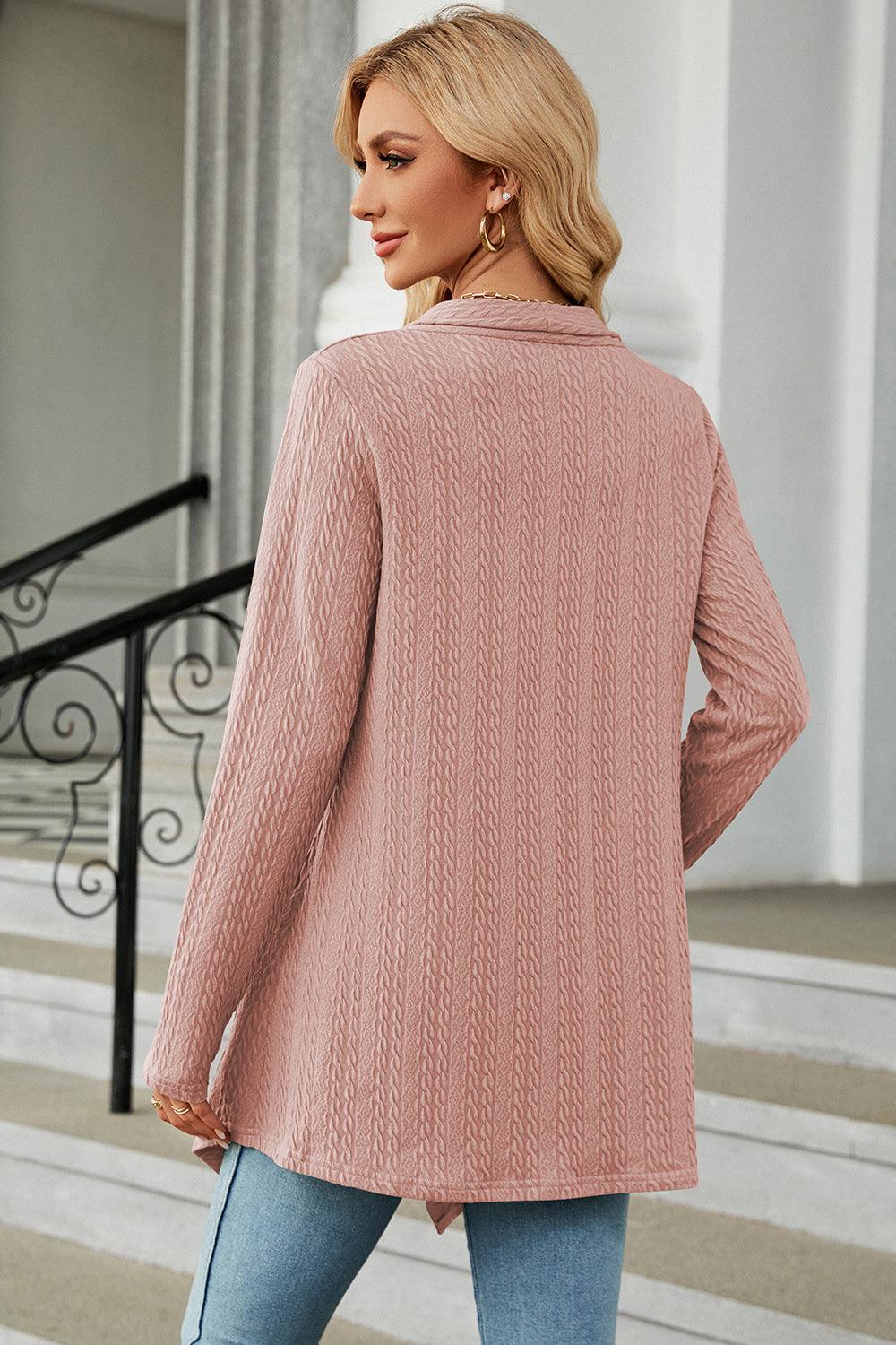 Open Front Long Sleeve Cardigan Carauana Store