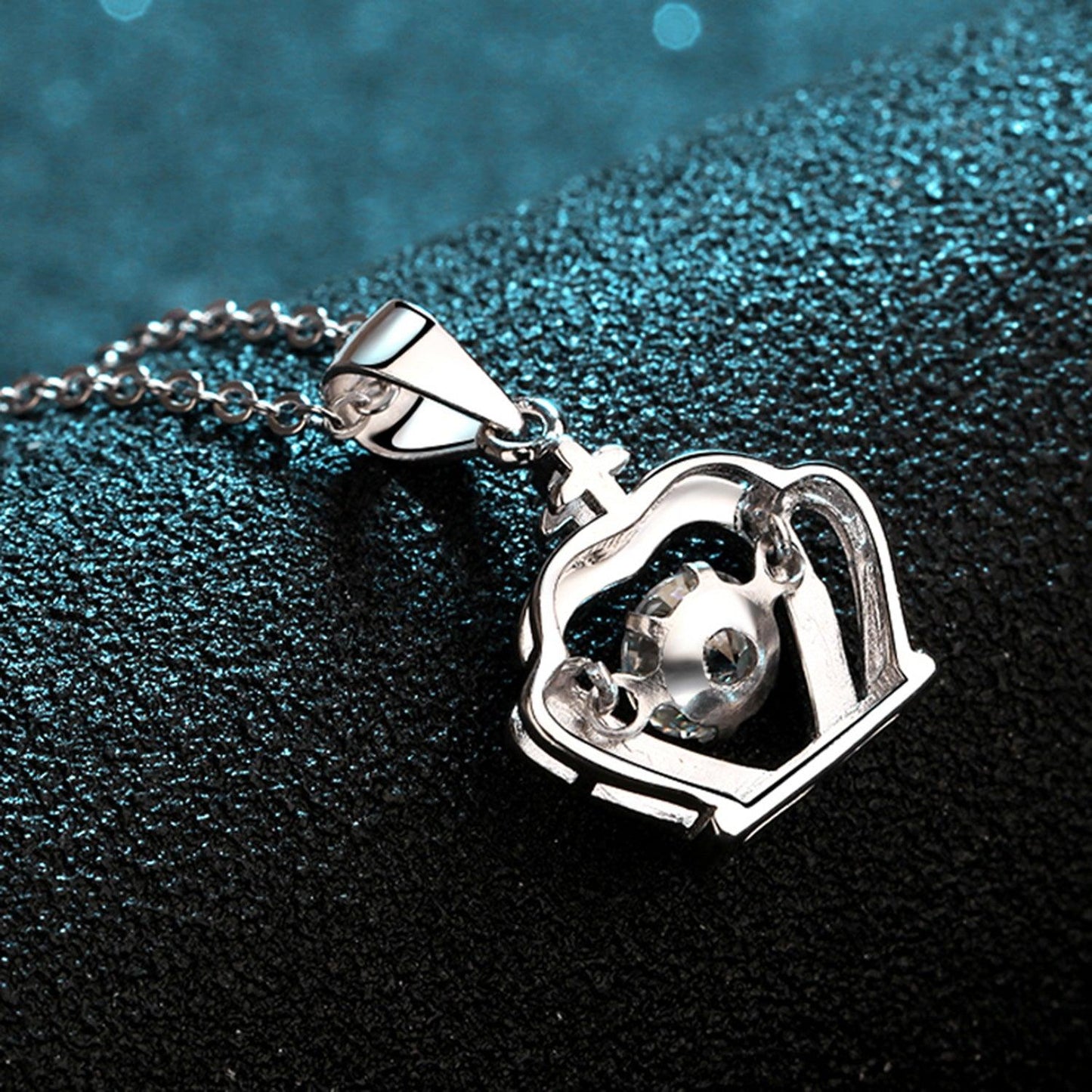 Moissanite Crown 925 Sterling Silver Necklace Carauana Store