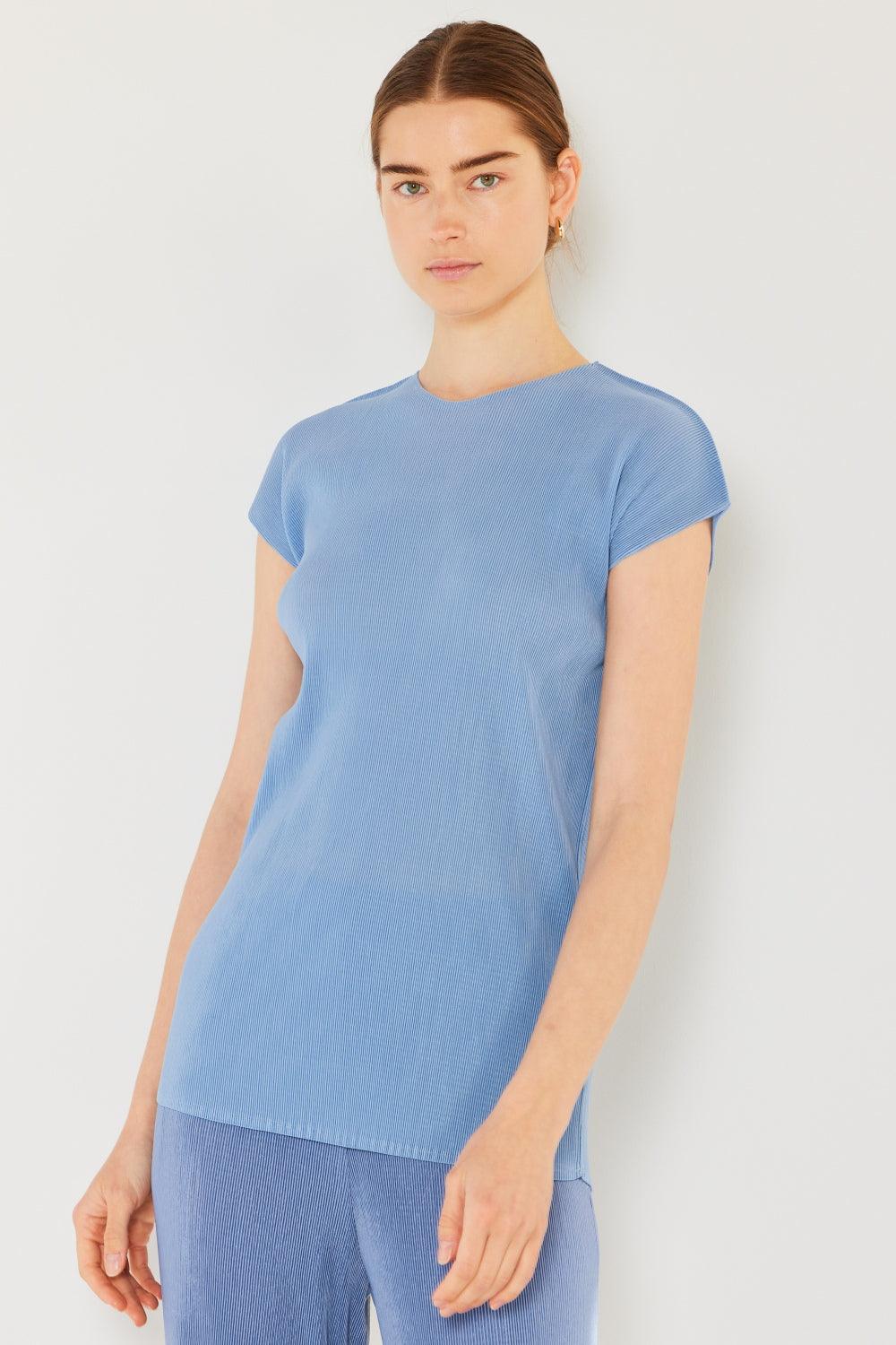 Marina West Swim Rib Pleated Cap Sleeve Top Carauana Store