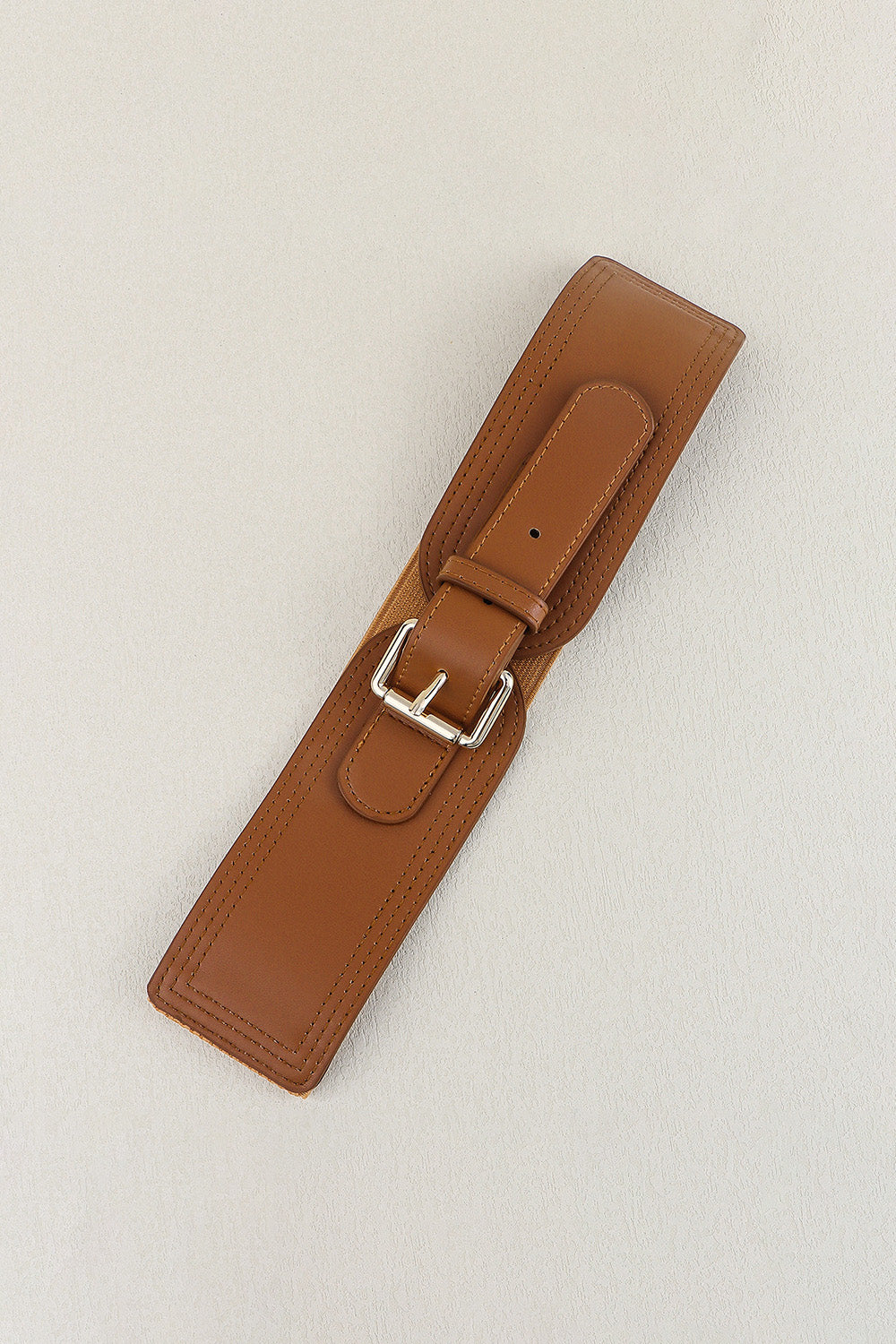 Elastic Wide PU Belt CaRaUaNa Fashion