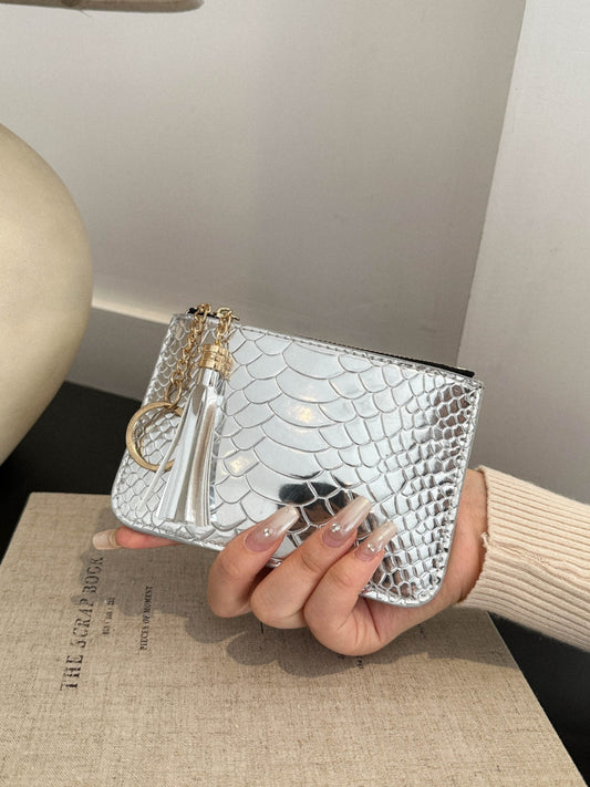 PU Leather Tassel Trim Card Case Carauana Store