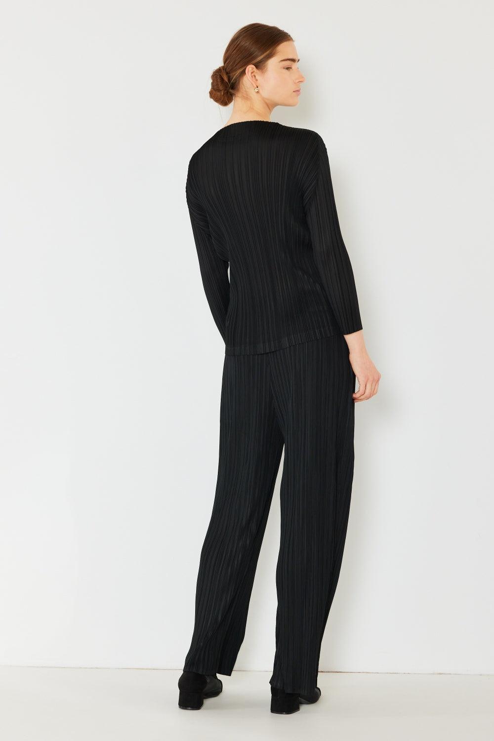 Marina West Swim Pleated Long Sleeve Boatneck Top Carauana Store