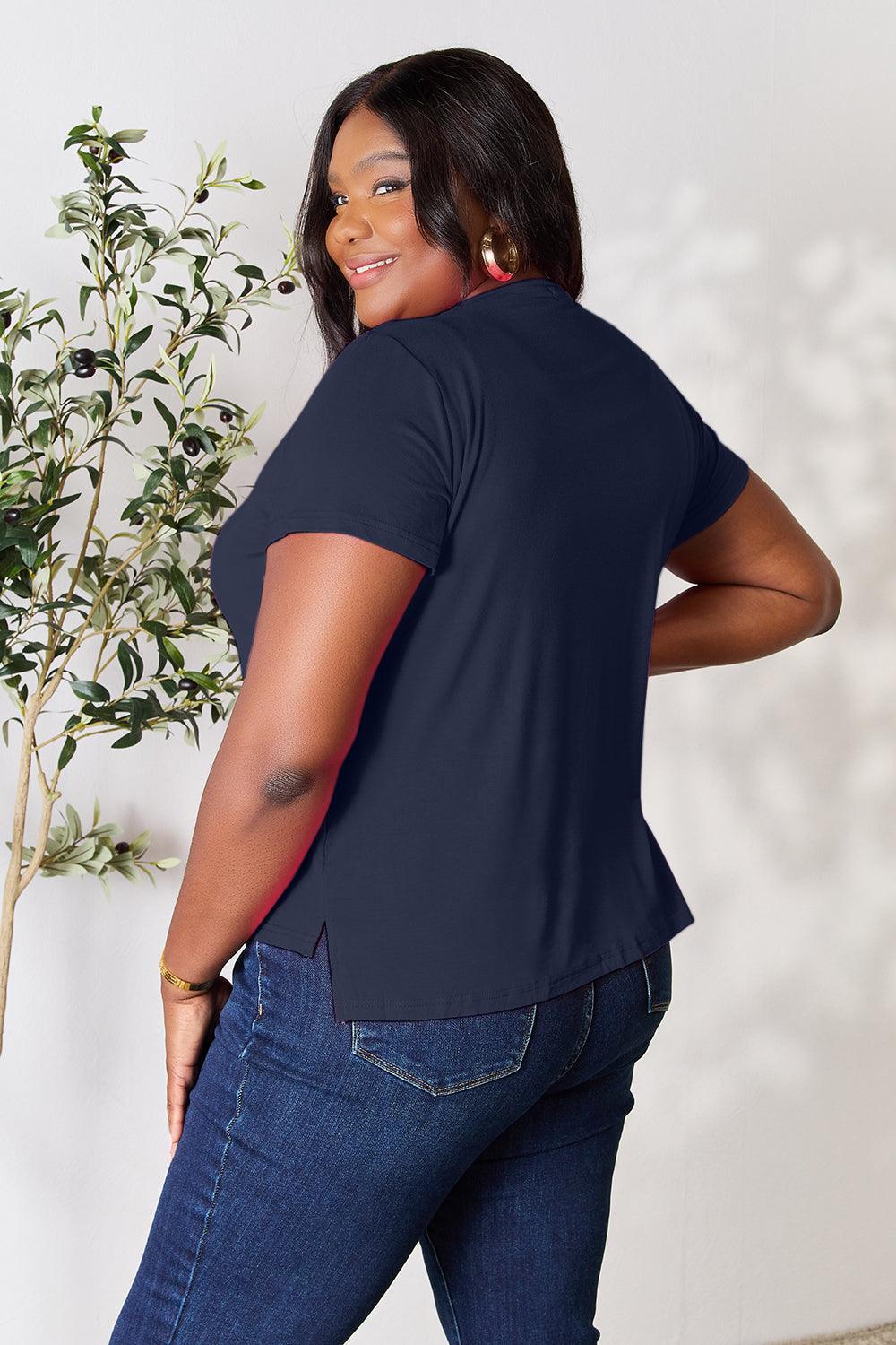 Basic Bae Full Size Round Neck Short Sleeve T-Shirt Carauana Store