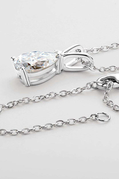 1.5 Carat Moissanite Pendant 925 Sterling Silver Necklace Carauana Store