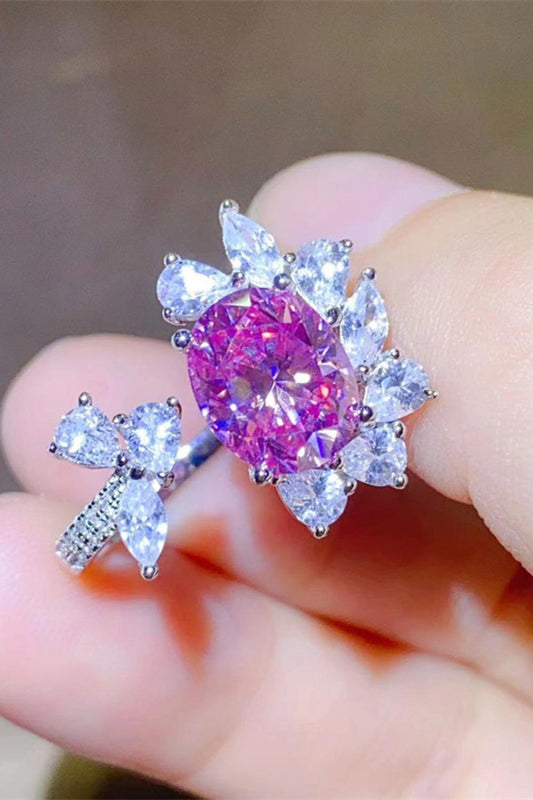 3 Carat Moissanite 925 Sterling Silver Open Ring Carauana Store