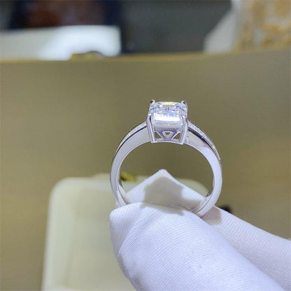3 Carat Moissanite 925 Sterling Silver Ring CaRaUaNa Fashion
