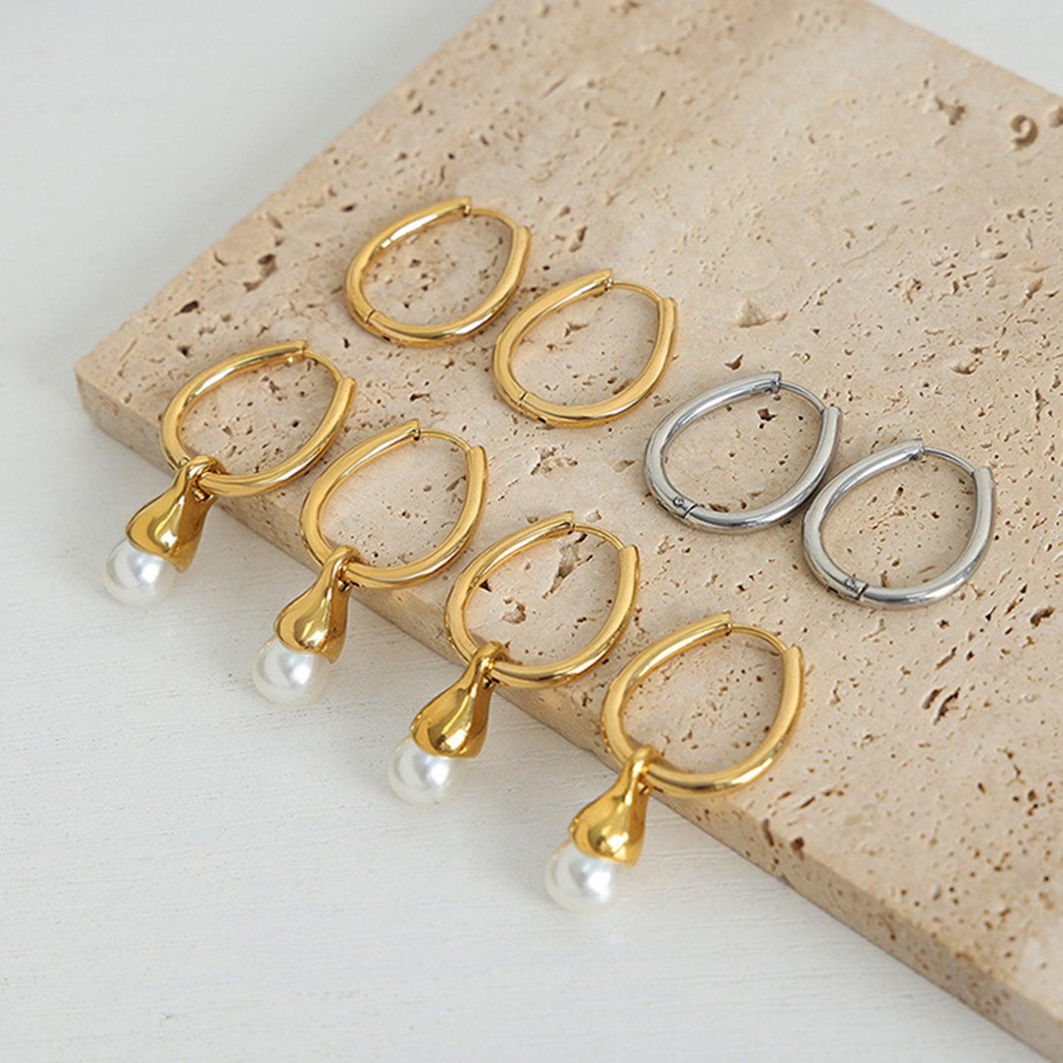 Titanium Steel Huggie Earrings Carauana Store