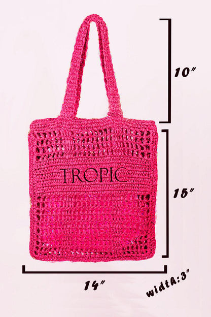 Fame Cutout Letter Graphic Handbag Carauana Store
