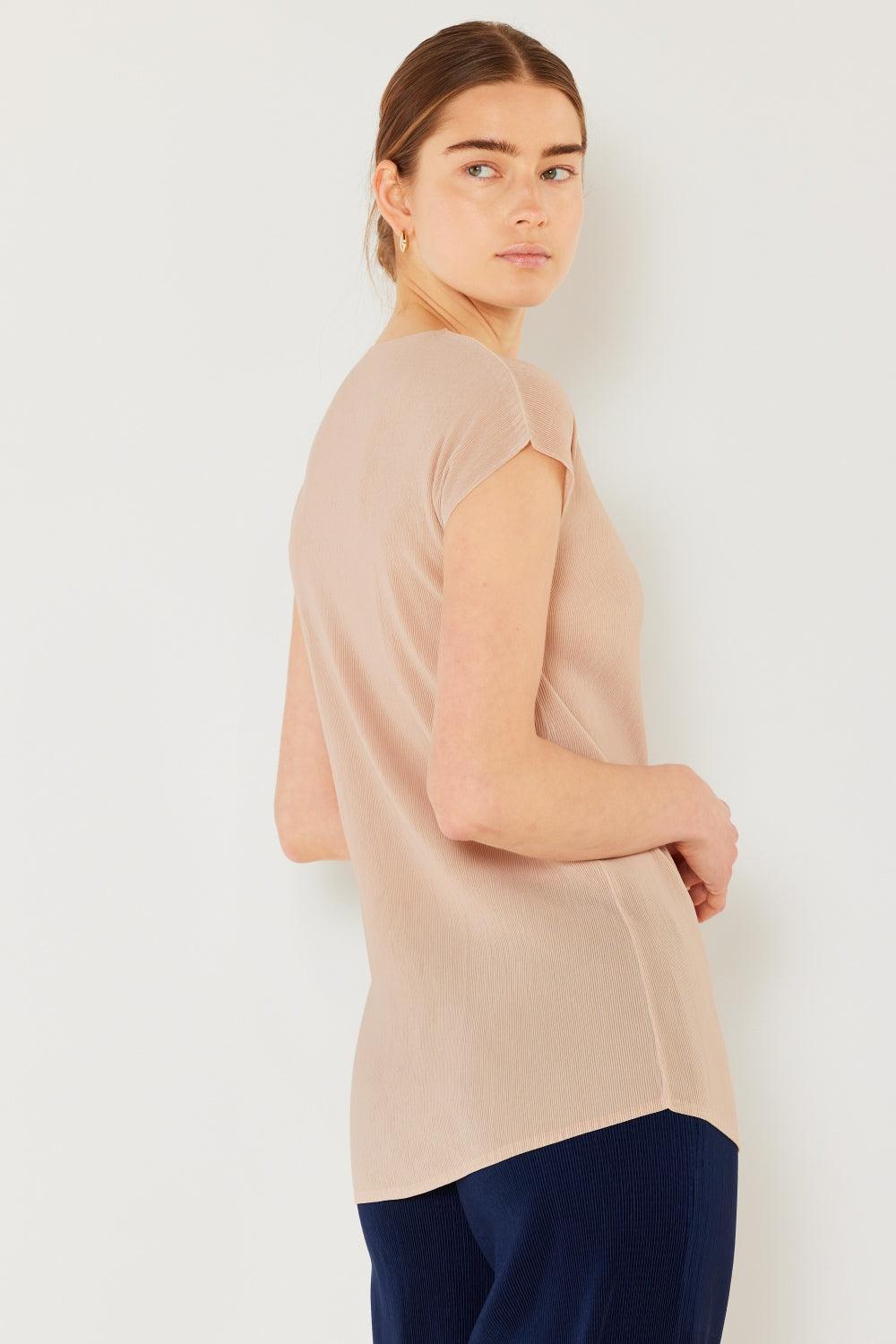 Marina West Swim Rib Pleated Cap Sleeve Top Carauana Store