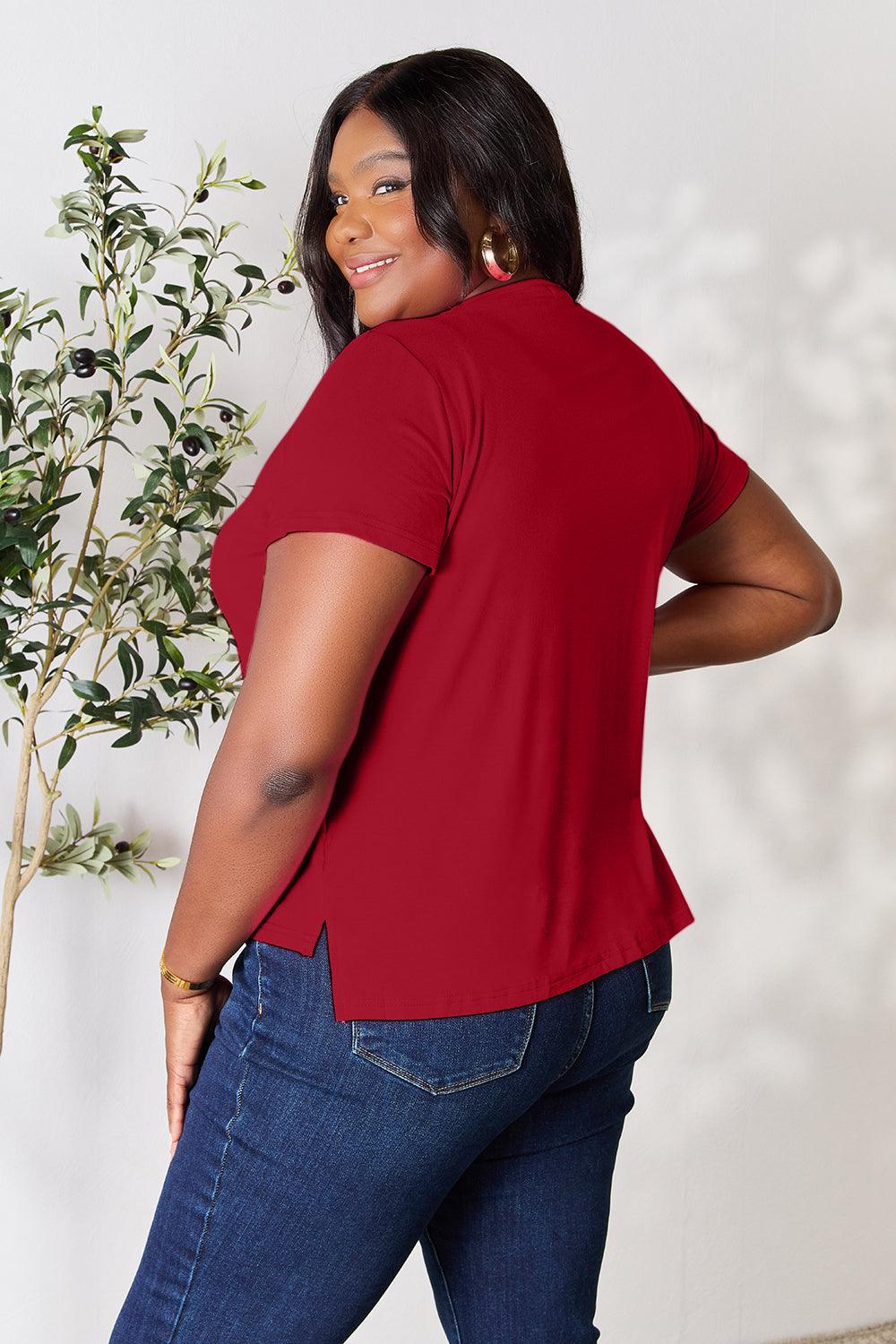 Basic Bae Full Size Round Neck Short Sleeve T-Shirt Carauana Store