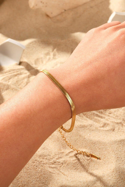 Herringbone Chain Stainless Steel Bracelet Carauana Store
