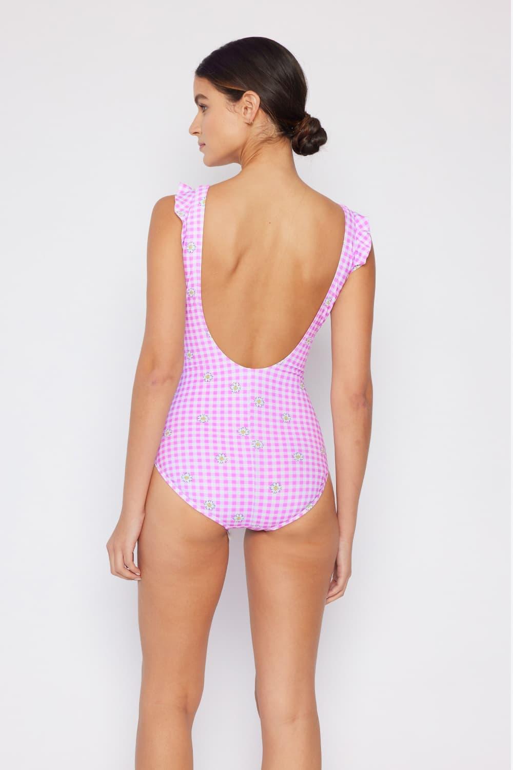 Marina West Swim Full Size Float On Ruffle Faux Wrap One-Piece in Carnation Pink Carauana Store