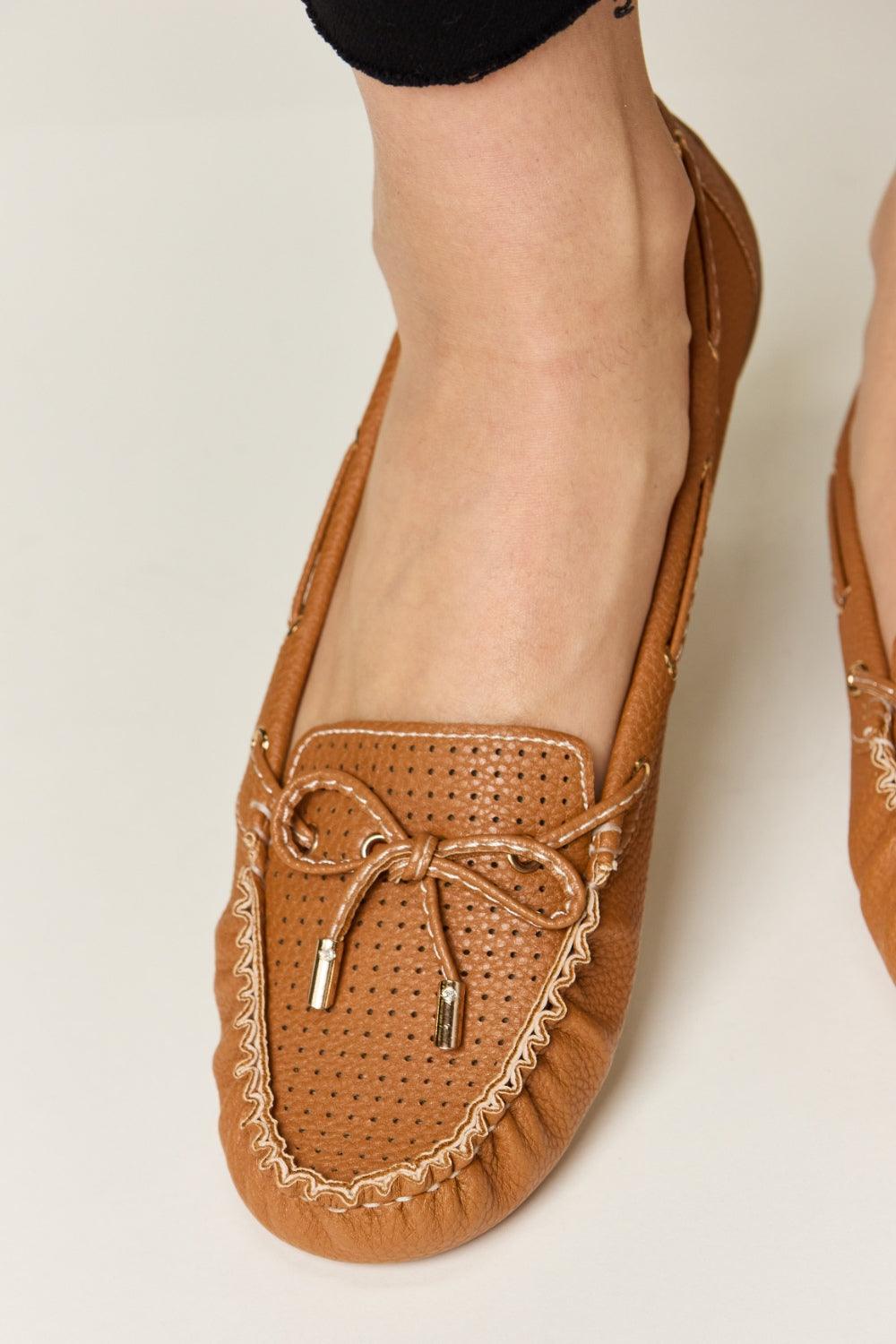 Forever Link Bow Decor Flat Loafers Carauana Store