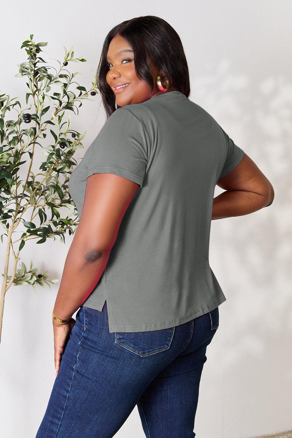 Basic Bae Full Size Round Neck Short Sleeve T-Shirt Carauana Store