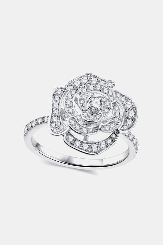 Moissanite Flower Shape Ring Carauana Store