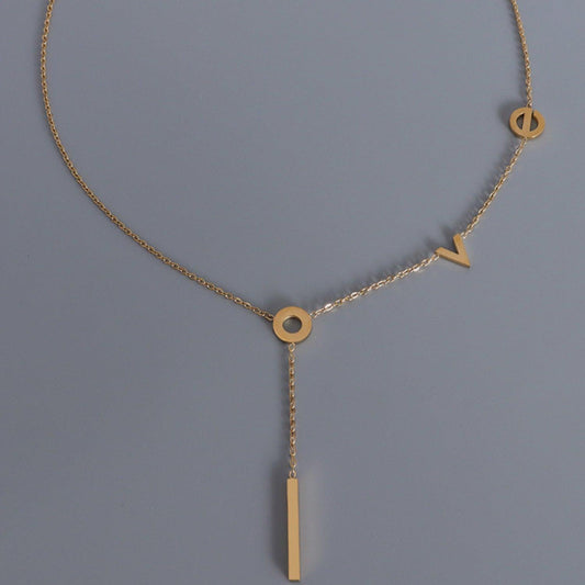 Titanium Steel Letter Necklace Carauana Store
