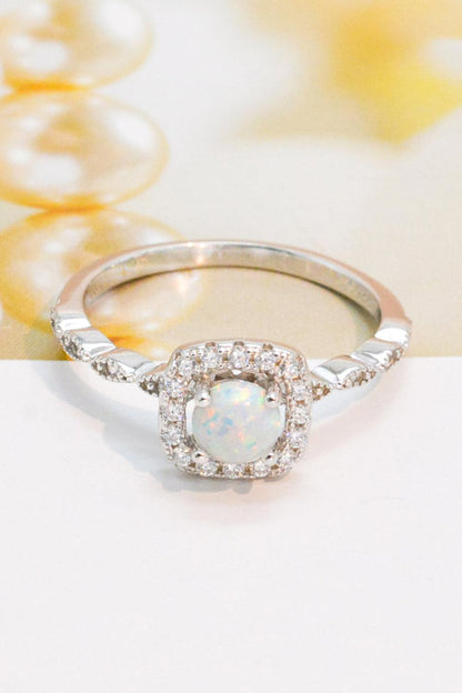 925 Sterling Silver Inlaid Opal Ring Carauana Store