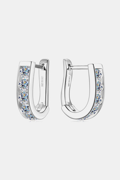 1 Carat Moissanite 925 Sterling Silver Earrings Carauana Store