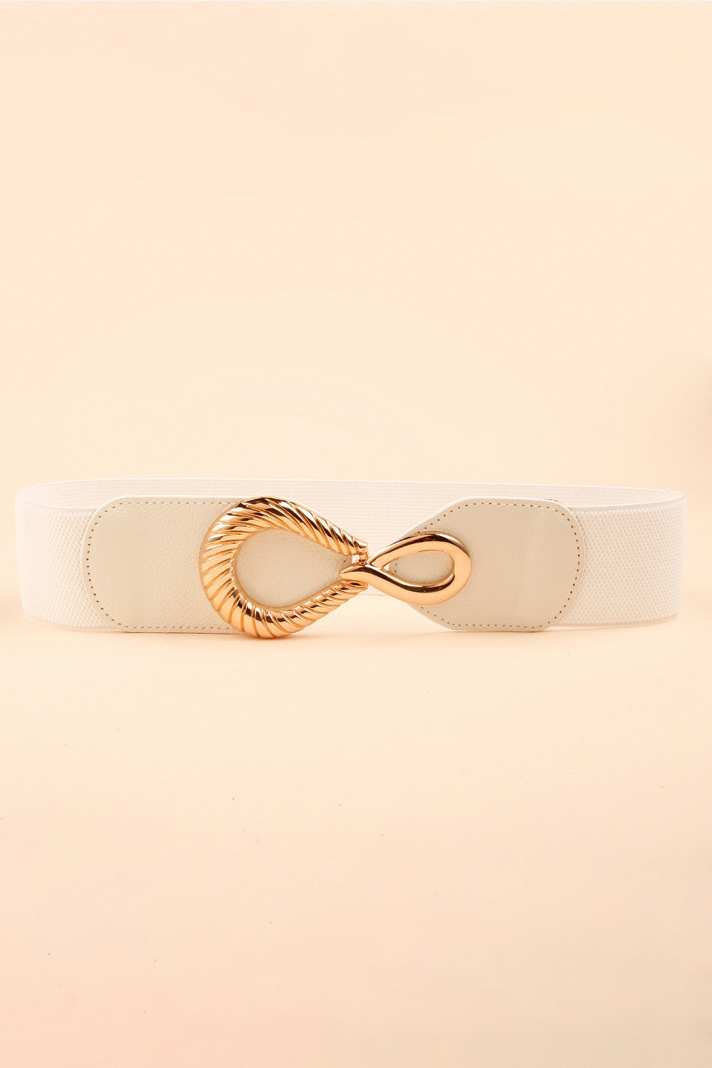 Ribbed Alloy Buckle Elastic Belt Carauana Store