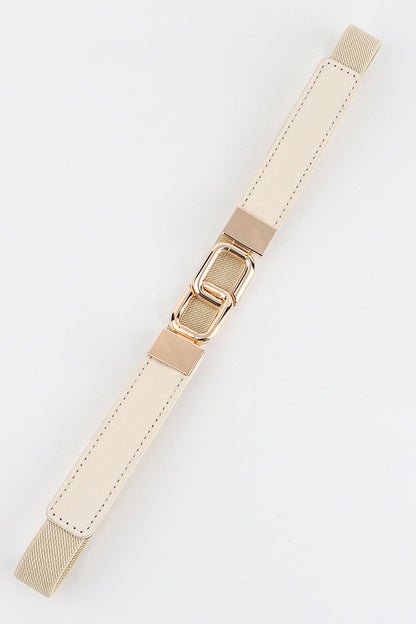 Geometric Double Buckle Elastic Belt Carauana Store