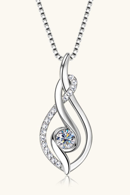 Moissanite 925 Sterling Silver Necklace CaRaUaNa Fashion