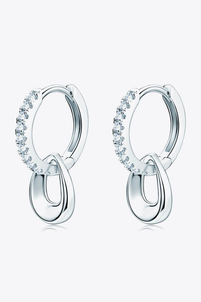 925 Sterling Silver Moissanite Double Hoop Earrings Carauana Store