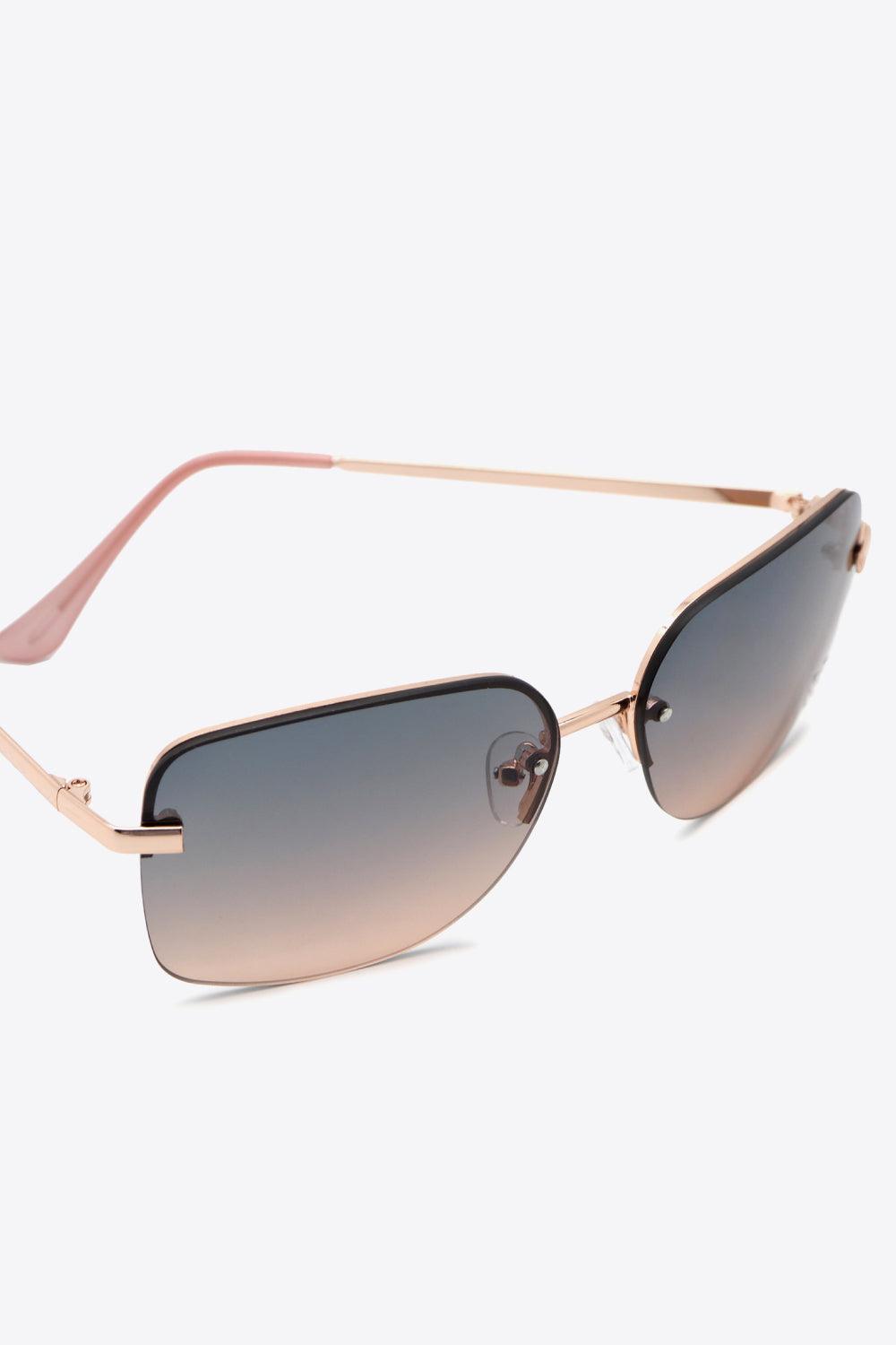 Rhinestone Heart Metal Frame Sunglasses Carauana Store