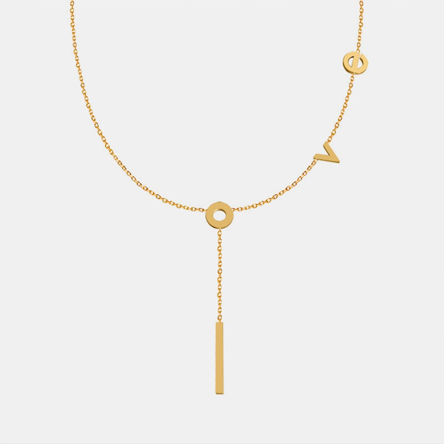 Titanium Steel Letter Necklace Carauana Store