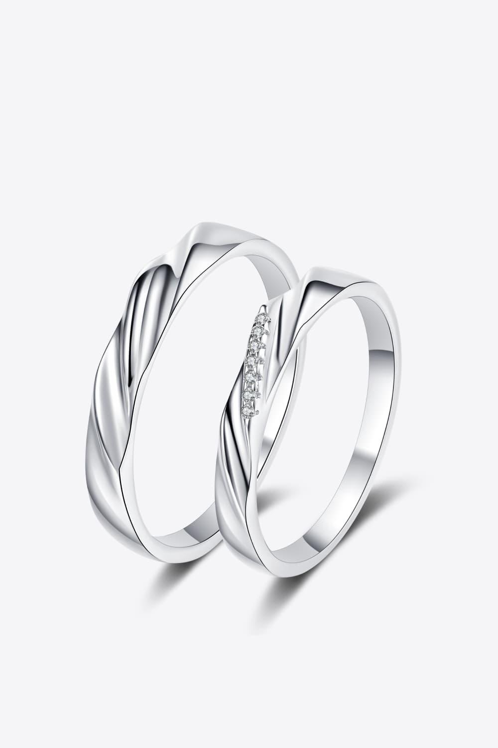Minimalist 925 Sterling Silver Rhodium-Plated Ring Carauana Store
