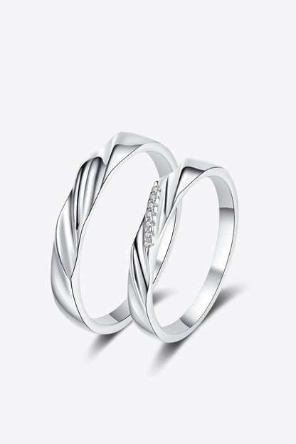 Minimalist 925 Sterling Silver Rhodium-Plated Ring Carauana Store