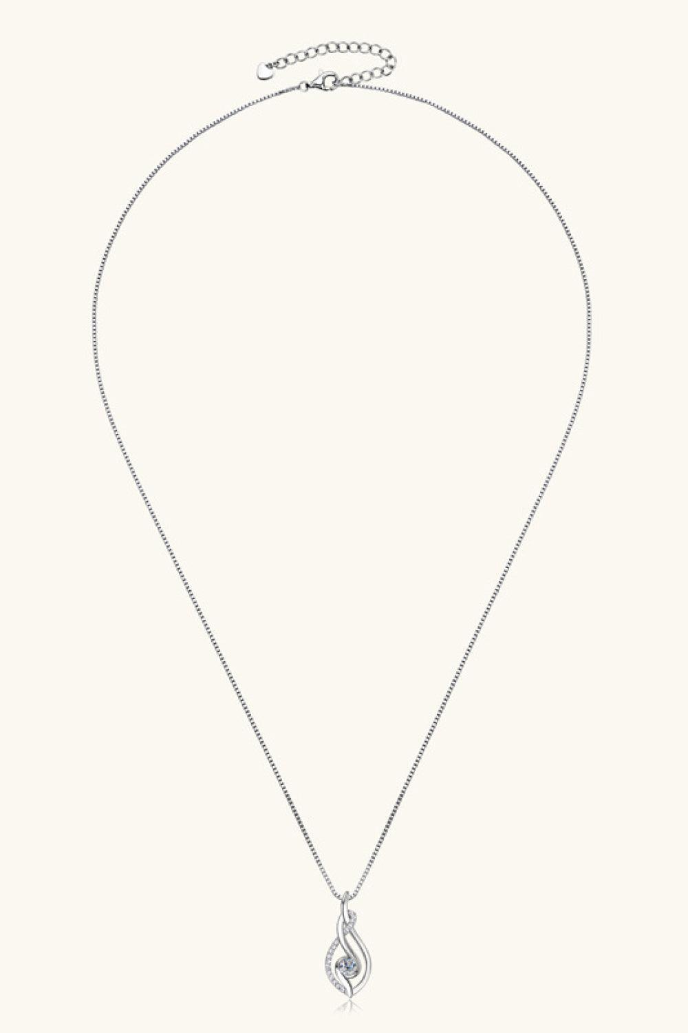 Moissanite 925 Sterling Silver Necklace CaRaUaNa Fashion