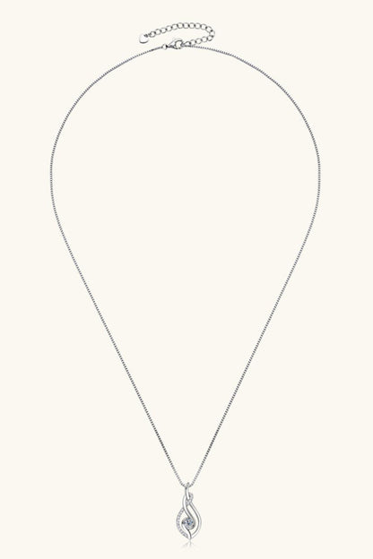 Moissanite 925 Sterling Silver Necklace CaRaUaNa Fashion