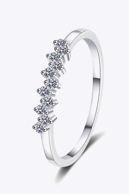 Eye-Catching 925 Sterling Silver Moissanite Ring Carauana Store