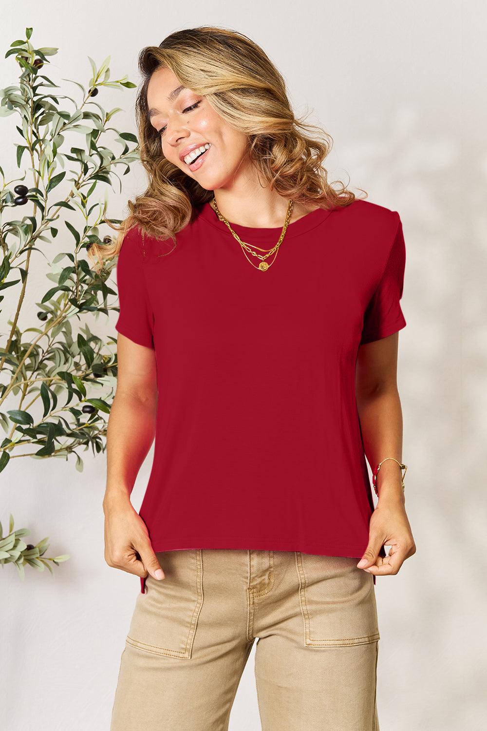 Basic Bae Full Size Round Neck Short Sleeve T-Shirt Carauana Store