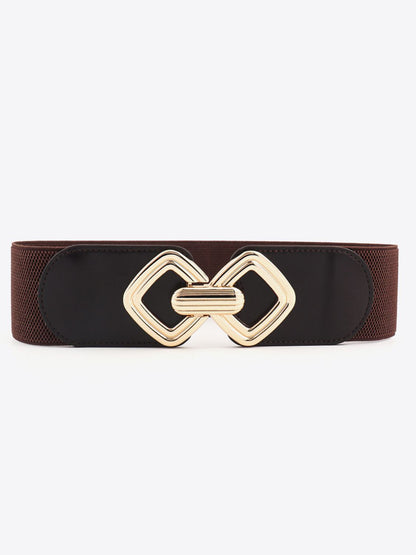 Geometric Buckle Elastic Wide Belt Carauana Store