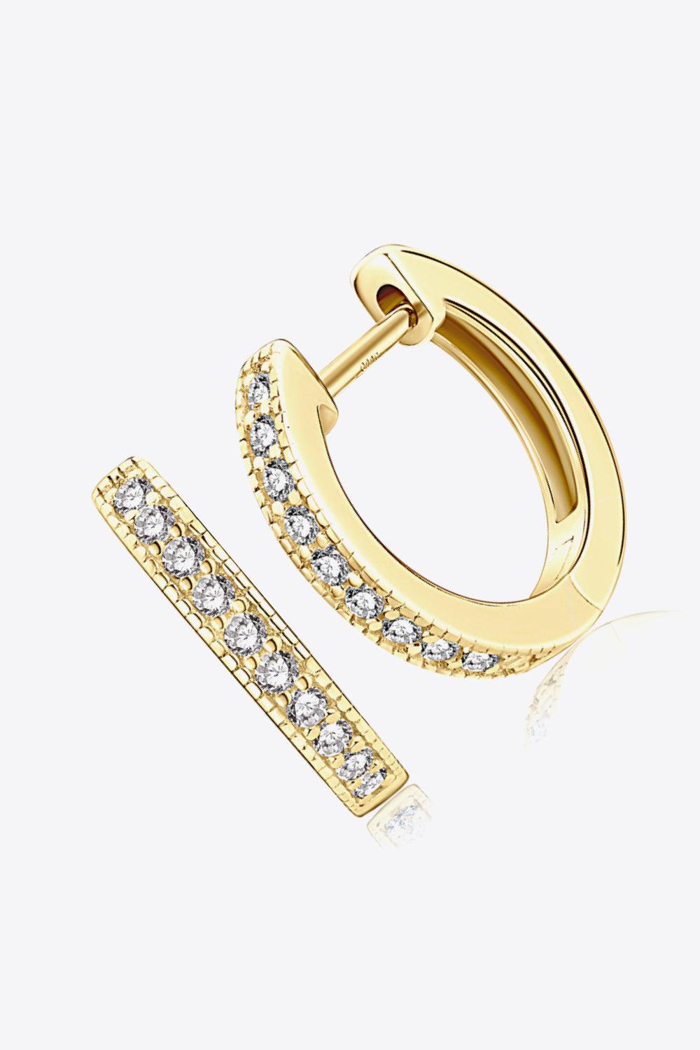 Inlaid Moissanite Hoop Earrings Carauana Store