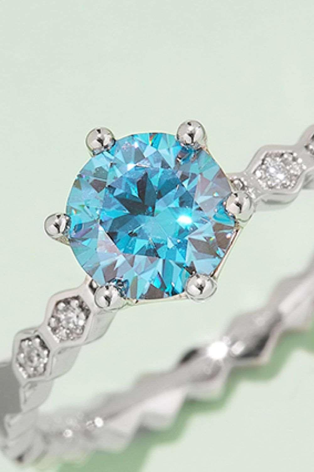 1 Carat Moissanite 6-Prong 925 Sterling Silver Ring Carauana Store