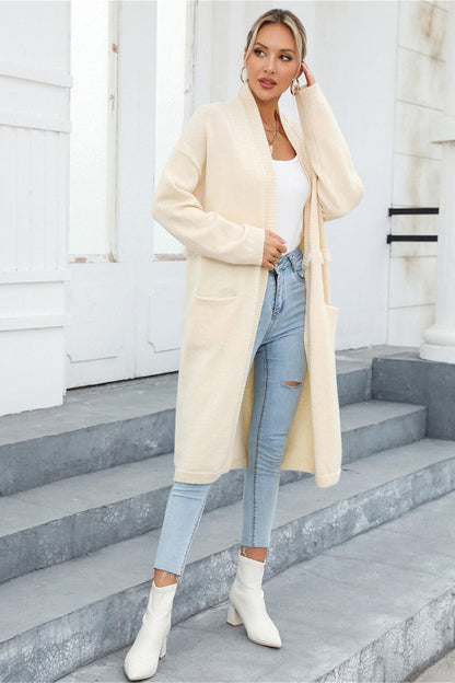 Angel Wings Open Front Pocketed Cardigan Carauana Store