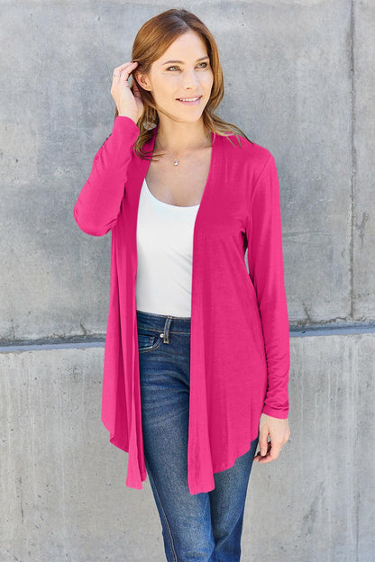 Basic Bae Full Size Open Front Long Sleeve Cardigan Carauana Store