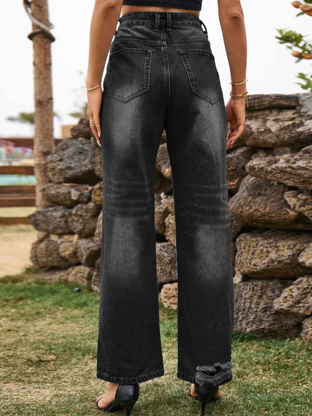 Distressed Jeans with Pockets Carauana Store