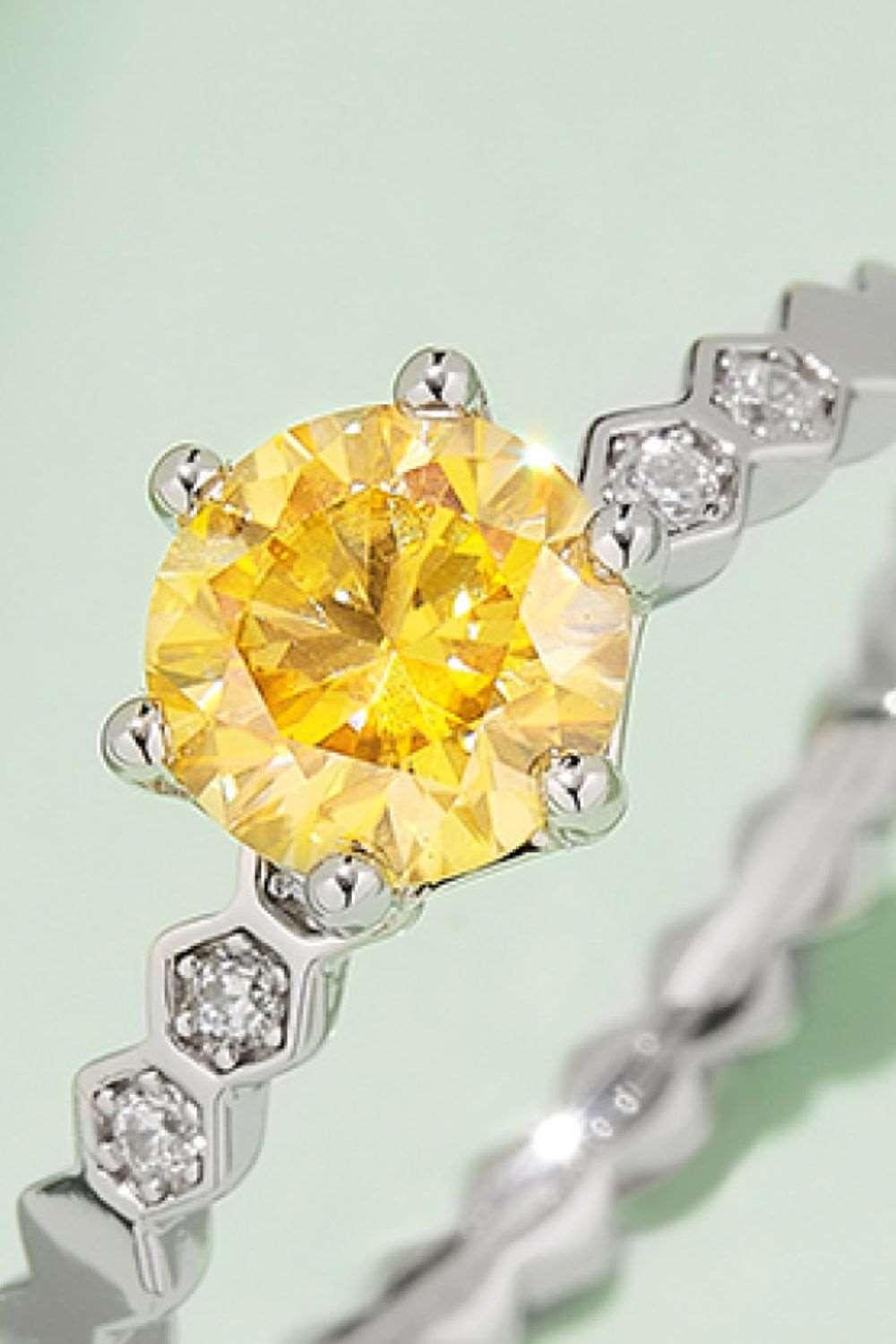 1 Carat Moissanite 6-Prong 925 Sterling Silver Ring Carauana Store
