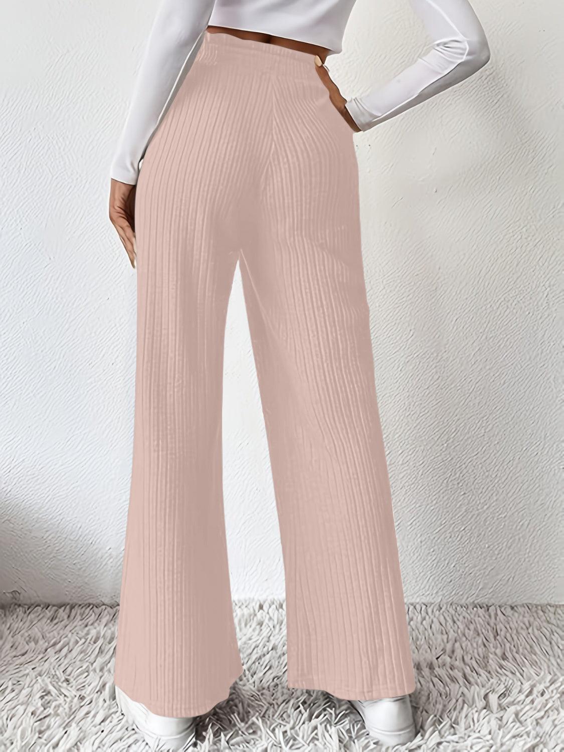 Ribbed High Waist Pants Carauana Store