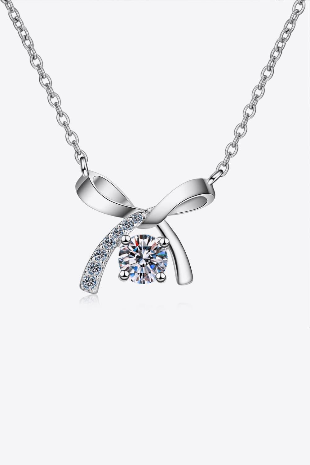 Moissanite 925 Sterling Silver Necklace CaRaUaNa Fashion